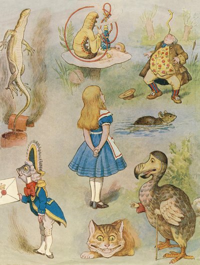 Characters from Alice in Wonderland by John Tenniel